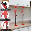 Cabinet Jack Support Pole, 19.7" to 45.3" Third Hand Tools Adjustable Support Pole, 3rd Hand Support System for Upper Cabinet Installation, Each 78 LB Capacity, 2 Pack