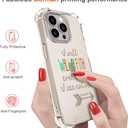 Hungo Compatible for iPhone 15 Pro Case Christian Bible Verses Cute Clear Design, Girly for Women Girls Transparent Religious Religion