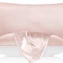 LILYSILK 19mm Silk Pillowcase for Hair and Skin with Cotton Underside 1pc Queen 20x30 Inch Pale Pink