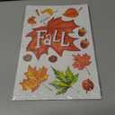 2 x Whaline 105Pcs Fall Glitter Maple Leaves Window Clings Colorful Hello Fall Window Decals Doubled-Sided Window Stickers for Autumn Thanksgiving Harvest Home School Office Party Supplies Gifts, 9 Sheets