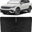 INSAUTO Windshield Sun Shade Umbrella for VW/Volkswagen Tiguan 2018-2025, Foldable Front Windshield Sunshade with Storage Bag, Block Out UV Rays & Heat, Keep Car Cool