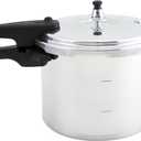 IMUSA 7 Quart Stovetop Aluminum Presure Cooker with safety valves for risk-free opening