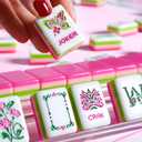 American Mahjong Tile Set, 160 Green 4 Layer Mah Jong GameTiles with Tile Bag, Gift-Ready Storage Box, 4 Dice with Pouch, Mahjong Travel Tiles Set, Western Mah Jongg, Majong, Majiang