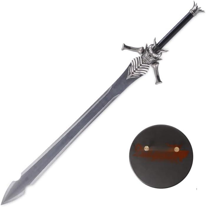Sword Valley Rebellion/Rebellious Blade - Premium Fantasy-Themed Display Sword - Stainless Steel Blade, Zinc Alloy Guard, 136.5cm/53.74" Length, Hand Forged with Exquisite Detail (with Hanging Board)