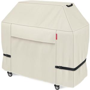 Porch Shield 62W x 24D x 48H inch Premium Gas Grill Cover Up to 60 inch, Waterproof and Fade Resistant 600D BBQ Covers for Weber, Brinkmann, Char-Broil and More, Light Tan