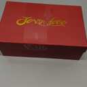 100FIXEO Women's Elegant Gold Rhinestone Snake T-Strap Open Toe High Heels Stiletto Heeled Sandals Peep Toe Sexy Party Shoes (8)