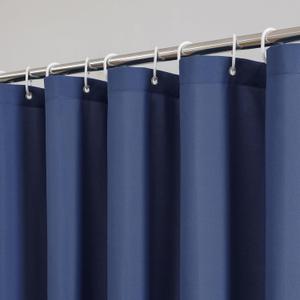 OVZME Zora Dusty Blue Shower Curtain for Bathroom, Fabric Shower Curtain Set with 12 Hooks - Soft Cloth Hotel Spa Quality, Water Repellent, Machine Washable Bath Curtain, Grommets Top, 72Wx72L