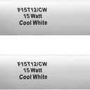 2PACK F15T12-CW T12 15 Watt 18 Inch Fluorescent Light Bulb,F15T12-CW 15 Watt Cool White,4100K,T12 Linear Fluorescent Lamp,Medium Bi-Pin G13 Base,850 Lumens