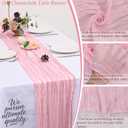 10 Pack Pink Cheesecloth Table Runner 17x108 Inch Semi Sheer Boho Rustic Gauze Cheese Cloth Table Runners for Wedding Party Birthday Baby Shower Home Dcor