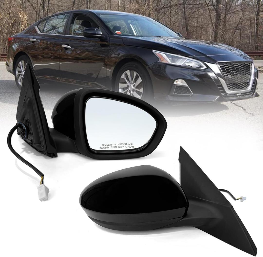 Right Passenger Side Mirror AssemblyFits 2019 2020 2021 2022 2023 2024 Nissan Altima Sedan with Power Glass Manual Folding Match Black Replace NI1321311(3Pins) Right Passenger Side Mirror AssemblyFits 2019 2020 2021 2022 2023 2024 Nissan Altima Sedan with Power Glass Manual Folding Match Black Replace NI1321311(3Pins)