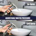 New Version Handheld Bidet Sprayer for Toilet, Premium Stainless Steel Bathroom Bidet Sprayer Set, Baby Cloth Diaper Sprayer with Superior Complete Spray Hoses Kit, Support Wall or Toilet Mount