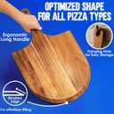 KitchenStar 14-Inch Acacia Wood Pizza Peel Large Wooden Cutting & Serving Board with Handle Natural Oil Finish Ideal Pizza Oven Accessory for Easy Sliding & Prep