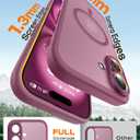 TOCOL for Phone 16 Case, Compatible with Magsafe Charger, Full Camera Protection, Drop Protection, Translucent Matte Phone Case for iPhone 16 6.1 inch (Plum)
