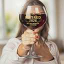 2026 Retirement Gifts for Women men,Funny Retirement DecorationsRetired Wine Glass For Women men 16 Oz, Farewell Card for Retired Woman.