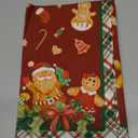 Christmas Gingerbread Napkins, 1818 Inch Dinner Cloth Napkins Set of 6, Washable Cotton Soft Absorbent Square Table Top Decoration for Dining Kitchen Party Wedding