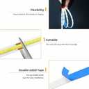 ZSLAIFU 5V LED Strip Lights, White USB LED Light Strip, 3.28FT Dimmable Cob LED Strip Light, High Brightness Short LED Strip for Display Cabinet, Living Room, TV Lights