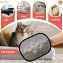 Pet Hair Removal Gloves 3 Pack  Reusable Electrostatic Pet Hair Remover Tool for Cats & Dogs, Ideal for Sofa, Clothes, Bed Sheets, Carpet, Car Seat, Multi-Surface Grooming Glove, Black, 5.1x6.7in