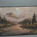 Extra Large Framed Landscape Mountain Wall Art for Living Room, 28x57 Inch
