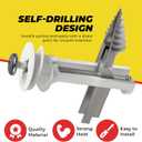 Heavy Duty Drywall Anchors and Screws Kit Including Toggle Anchors & Screws Durable Zinc Plastic Self Drilling Drywall Anchors for Hanging Pictures & More