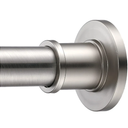 BRIOFOX Industrial Shower Curtain Rod - Never Rust Non-Slip 27-43 Inch 304 Stainless Steel, Brushed Nickel
