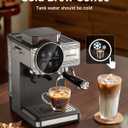 Spacekey Espresso Machine with Grinder, 20 Bar Coffee Machine with Milk Frother, Cold Brew, 30 Grind Settings, 60oz Removable Tank for Lattes, Cappuccinos, Americano