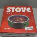 Portable Charcoal Barbecue Grill, 1pc Mini BBQ Grill Multifunctional Charcoal Grill Smokeless Round Tabletop Charcoal Grill for Indoor Outdoor Cooking Home Party Picnic Camping (Green)