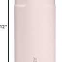 Stanley IceFlow Flip Straw 2.0 Water Bottle 36 oz | Built-In Straw with Larger Opening | Lightweight and Leak Resistant | Insulated Stainless Steel | BPA-Free | Rose Quartz