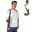 5702957 Arm Sling, Adjustable shoulder Strap with 4-Lab Lock, Breathable fabric for All-Day Comfortable, Black (Large: Height 5'10"-6'4",Weight 180-235 lb)