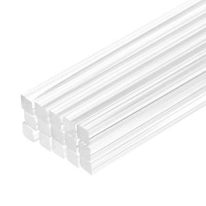 MECCANIXITY 30pcs Acrylic Square Rods 3/16" x 12" Clear Acrylic Dowel Rods Sticks Acrylic Plastic Sticks Strip for DIY Crafts Lighting Gardening Decorations - 5mm x 300mm