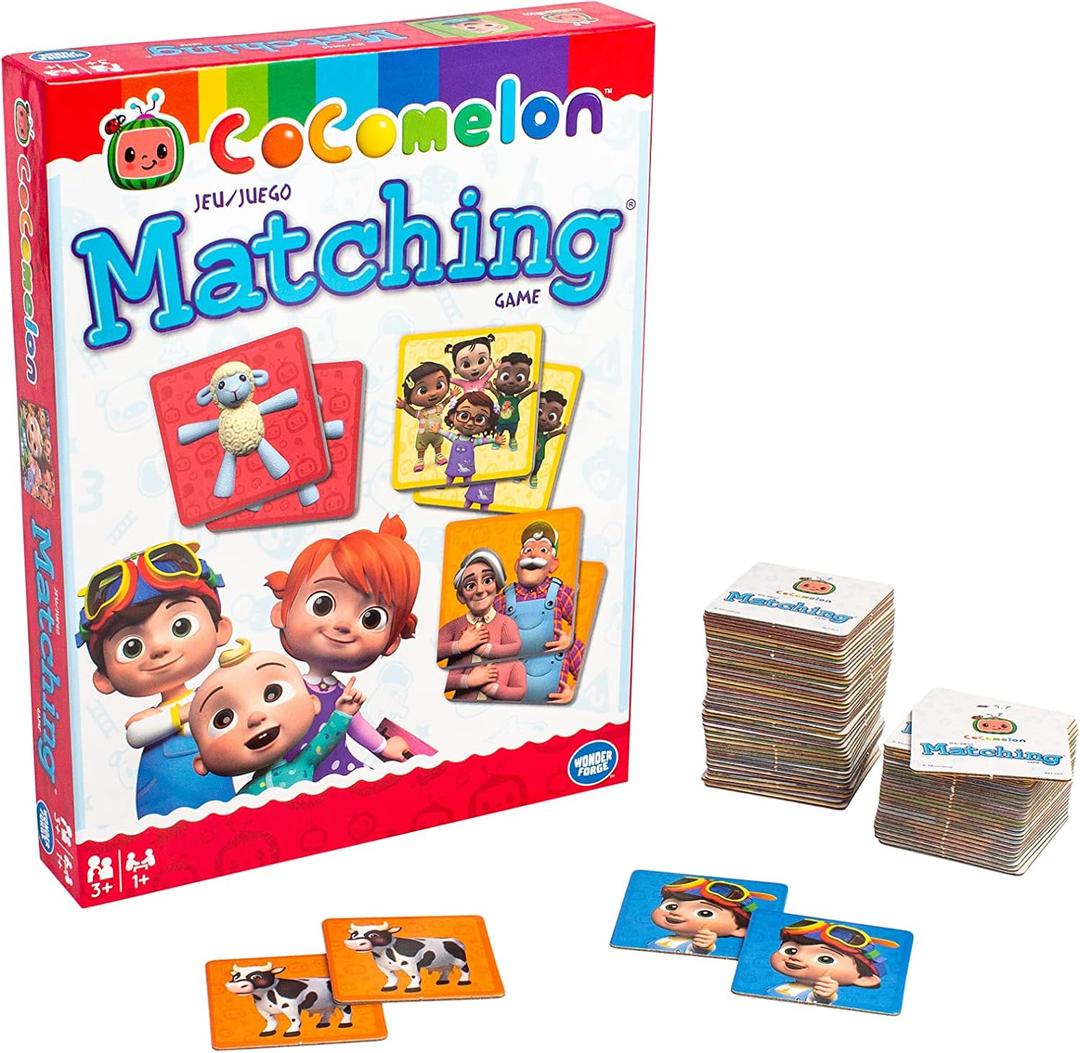 Wonder Forge CoComelon Memory Game - Engaging Brain Teaser for Kids & Adults | Enhances Focus & Matching Skills | Features Beloved Characters | Ideal Gift for Ages 3 and Up
