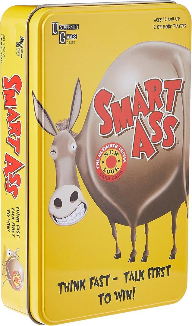 University Games, Smart Ass Party Card Game Tin, for 2 or More Players Ages 12 and Up