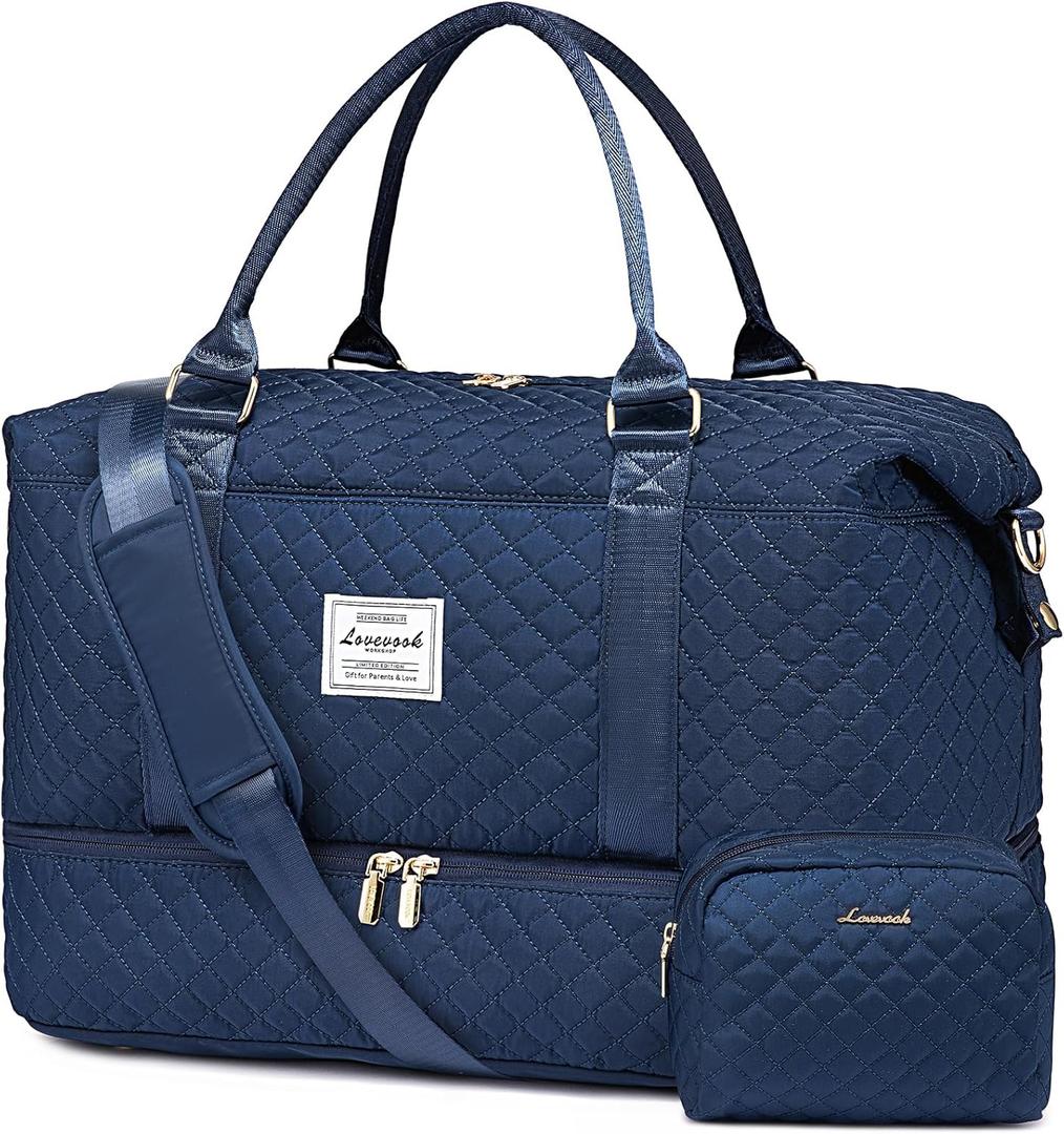 LOVEVOOK Travel Duffle Bag,Weekender Bags for Women with Shoe CompartmentCarry on Overnight Bag with Toiletry Bag,Gym Duffel Bag with Wet Pocket, Hospital Bags for Labor and Delivery (Extra Large) LOVEVOOK Travel Duffle Bag,Weekender Bags for Women with Shoe CompartmentCarry on Overnight Bag with Toiletry Bag,Gym Duffel Bag with Wet Pocket, Hospital Bags for Labor and Delivery (Extra Large)