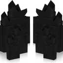 Outus 24 Sets Black Gift Bags Paper Kraft Bags with 24 Pcs Copy Papers 4 Different Sizes in 6/8/11/13 Inches for Birthday Graduations Parties Wedding