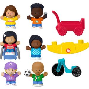 Little People Toddler Toys Play for All Figure and Accessory Pack 9-Piece Set for Pretend Play Ages 1+ Years
