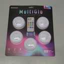 5PK LED RGB Puck Lights With Remote