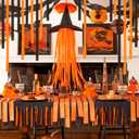 20 Rolls Halloween Streamers, 1640 Ft Crepe Paper Decorations for Halloween Day Decoration Various Large Hanging Party Backdrop DIY Decoration, Orange and Black DIY Supplies 82FT/Roll