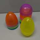 JOYIN 6 Pcs Large Clear Easter Eggs, 6 Inches Jumbo Plastic Eggs Fillable for Easter Themed Hunt Colorful Basket Stuffers Fillers Filling Treats Party Favor Classroom Prize Supplies