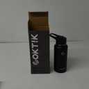 COKTIK 32 oz Sports Water Bottle With Straw,2 Lids, Stainless Steel Vacuum Insulated Water Bottles,Leakproof Lightweight, Keeps Cold and Hot, Great for Travel, Hiking, Biking, Running (Black)