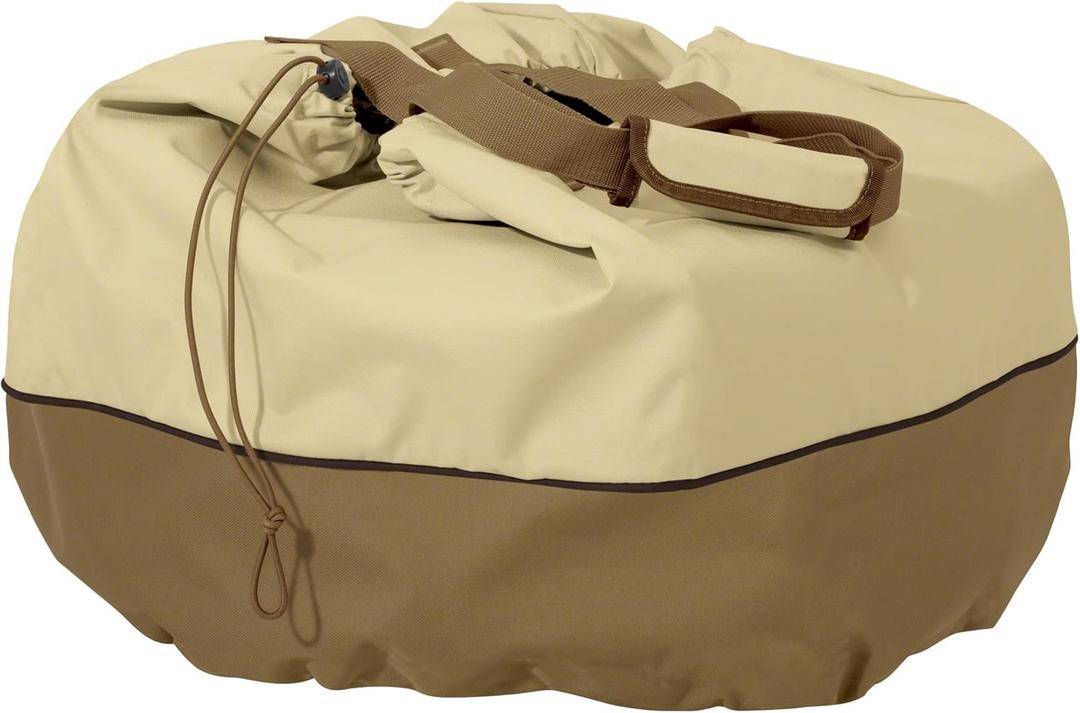 Classic Accessories Veranda Water-Resistant 22 Inch Round Table Top Grill Cover & Carry Bag
