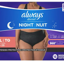 Always Discreet Adult Incontinence Overnight Underwear for Women, Extra Large, Up to 100% Bladder Leak Protection, 16 Count