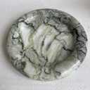 Natural Marble Round Vanity Tray Jewelry Makeup Dish Decorative Tray for Coffee Table,Bathroom,Bedroom (Green Emerald)
