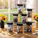 Novabright 6 Sets 2026 Graduation Photo Display Table Centerpiece Party Decoration Glass Cylinder Vase with Graduation Cap and Rhinestone Ribbon for Congrats Grad Ceremony Party Favor