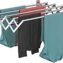 Guevara Wall Mounted Clothes Drying Rack,Stainless Steel Foldable Drying Rack for Laundry Room/Bathroom TowerEasy to Install 31-inch Rod, 120 lbs Large Capacity- Indoor and Outdoor Use