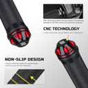 NIBBI Motorcycle Hand Grips, Racing CNC Aluminum & Soft Rubber Handlebar,7/8" Handle Grips for ATV GY6 Scooter