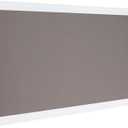 Design Ovation Bosc Transitional Framed Gray Fabric Pinboard, 27.5" x 43.5", White, Ready to Use Linen Bulletin Board for Wall