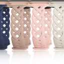 Slim Silicone Bands Compatible with Apple Watch Band 40mm 38mm 41mm 44mm 45mm 46mm 49mm 42mm Women Floral Breathable Braided Lace Thin Sport Strap Replacement Wristbands iWatch SE Series 11 10 9 8 7 6 5 4 3 ultra 2