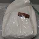 Large Cotton Rope Storage Basket with Leather Handles, Laundry Hamper Basket, 20 "L x 14" W x 12 "H, Durable & Stylish Organizer for Home.(Large White)