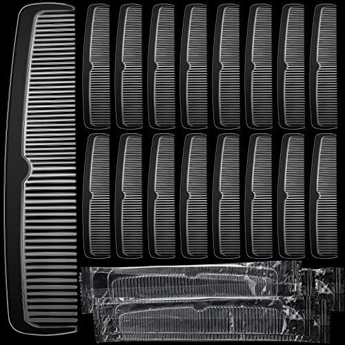 Lallisa 100 Pcs Individually Wrapped Hair Combs small Disposable plastic Pocket fine and wide Tooth Comb Bulk for Women Men Family Hotel Travel Homeless(Transparent)