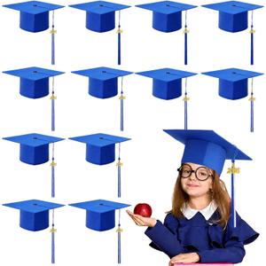 Berlune Child Size 2026 Preschool Grad Caps Bulk Kindergarten Graduation Cap Grad Hats with Metal 2026 Tassel for Preschool