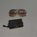 Livho Trendy Polarized Aviator Sunglasses Women Men, Retro Sun Glasses for Women Men 2025, Oversized UV Protection Shades (Clear Brown/Green Gradient Brown)